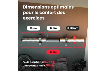 Banc de musculation Hop-Sport Ensemble d'haltères 165 kg et Banc de Musculation Multifonction HS-1075, Pupitre de Biceps, Papillon, Poulie haute, Set de disques de poids en