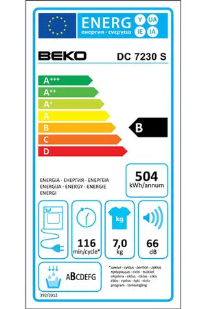 Sèche-linge à condensation Beko DC7230S
