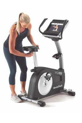 Vélo d'appartement NordicTrack Vélo d'appartement VU29 connecté iFIT / Écran tactile 14 HD / Effective 9kg