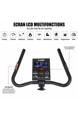 Vélo d'appartement Care Vélo d'appartement - CV-395 - Noir