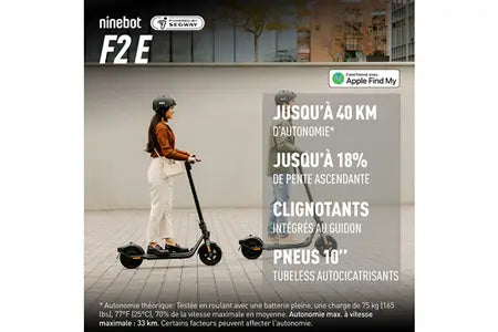 Trottinette électrique Ninebot F2 E powered by Segway AVEC CLIGNOTANTS