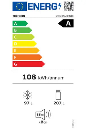 Réfrigérateur congélateur en bas Thomson CTH304ANFBLIX