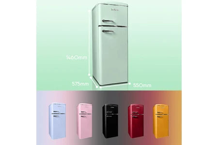 Réfrigérateur congélateur en haut Linarie Réfrigérateur congélateur retro Arzy LJDD206GREEN 206 Litres Vert