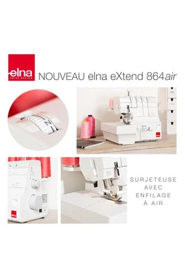 Centrale vapeur Elna Surjeteuse 864 AIR enfilage par air