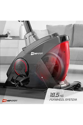 Vélo d'appartement Hop-Sport Vélo d'appartement Semi-Allongé HS-070L Helix Avec Bluetooth & App, 32 Niveaux de Résistance, Masse d'inertie 18,5 kg, Siège réglable, Ordi