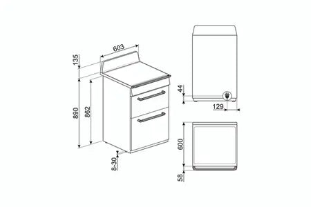 Cuisinière induction Smeg TR62IP2