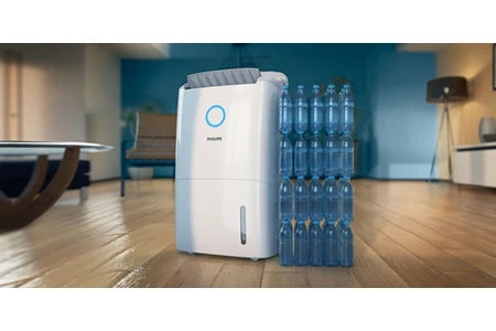 Déshumidificateur Philips 2-en-1 Purificateur d'air HEPA Serie 5000 DE5305/11 Blanc