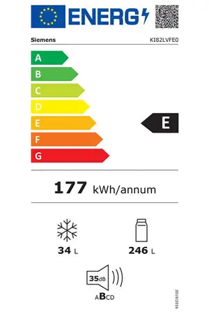 Réfrigérateur 1 porte Siemens KI82LVFE0 - Encastrable 177 cm