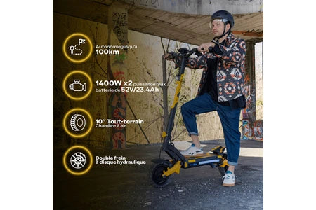 Trottinette électrique Urbanglide Urbanglide 1000GT 2x2 - 23.2Ah/52V