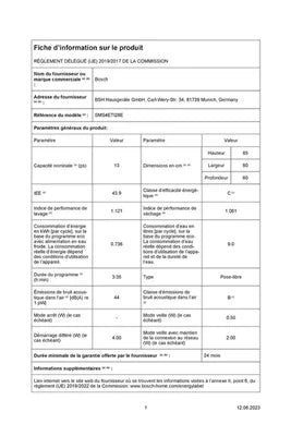 Lave-vaisselle pose libre Bosch SMS4ETI28E