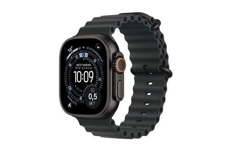 Apple watch Apple Watch Ultra 3 GPS + Cellular 49mm Boitier en Titane Noir avec Bracelet Océan Noir