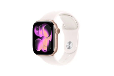 Apple watch Apple Watch Series 11 GPS 42mm Boitier en Aluminium Or Rose avec Bracelet Sport Rose Tendre - S/M