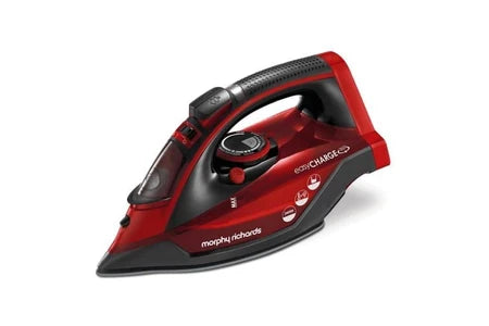 Fer à repasser Morphy Richards Fer à Repasser easyCHARGE 360 303250 2400W 350ml 30g/min Anti-Goutte Sans Fil Base 360° Semelle en Céramique Rouge