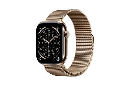 Apple watch Apple Watch Series 11 GPS + Cellular 46mm Boitier en Titane Or avec Boucle Milanaise Or - S/M