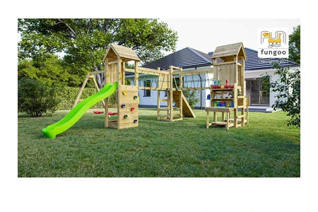 Balançoire et portique multi-activités Fungoo Aire de jeux XXL Optimizer -