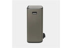 Poubelle Brabantia Poubelle à pédale 2x30l platinum 211546
