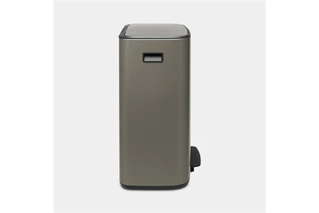 Poubelle Brabantia Poubelle à pédale 2x30l platinum 211546