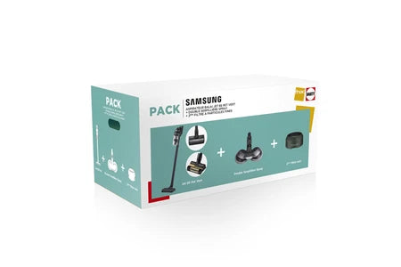 Aspirateur balai Samsung Aspirateur balai laveur Pack Jet 85 Pet vert + Double Serpilliere Spray + 2eme filtre a particules fines