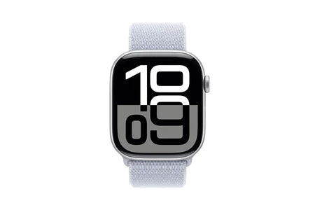Apple watch Apple Apple Watch Series 10 GPS 46mm Boîtier en Aluminium Argent avec Boucle Sport Nuée bleue