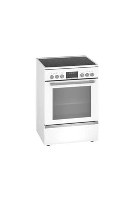 Cuisinière vitrocéramique Bosch Série 6 Cuisinière électrique pose-libre Blanc HKS79R220
