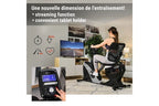 Vélo d'appartement Hop-Sport Vélo d'appartement Semi-Allongé HS-070L Helix Avec Bluetooth & App, 16 Niveaux de Résistance, Masse d'inertie 18,5 kg, Siège réglable, Ordi