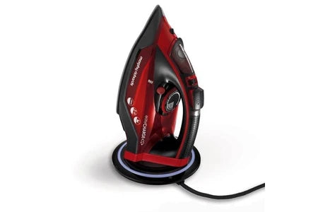 Fer à repasser Morphy Richards Fer à Repasser easyCHARGE 360 303250 2400W 350ml 30g/min Anti-Goutte Sans Fil Base 360° Semelle en Céramique Rouge