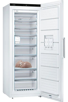 Congélateur armoire Bosch Serie | 6 GSN58AWCV - Congélateur - vertical - largeur : 70 cm - profondeur : 78 cm - hauteur : 191 cm - 366 litres - classe C - blanc