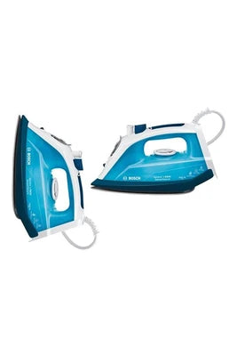Fer à repasser Bosch Sensixx'x DA10 SensorSecure TDA1024210 - Fer à vapeur avec fermeture automatique - semelle : Palladium-glissee - 2400 Watt - bleu nuit magique/bleu