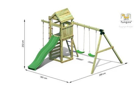Autre jeu de plein air Fungoo Station de jeux GAIA avec Balançoire Double
