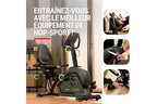 Vélo d'appartement Hop-Sport Vélo d’appartement semi-allongé électromagnétique HS-120L Ravel avec 12 programmes d'entraînement, contrôle Bluetooth et application, roue d’inertie
