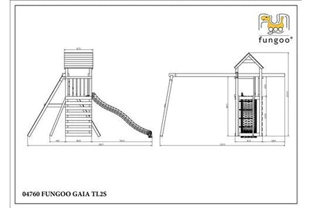 Autre jeu de plein air Fungoo Station de jeux GAIA avec Balançoire Double