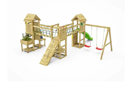 Balançoire et portique multi-activités Fungoo Aire de jeux XXL Optimizer -