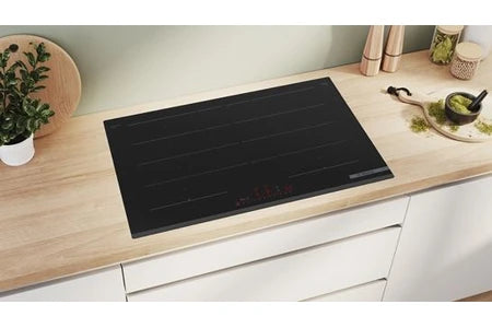 Plaque induction Bosch Série 6 Table à induction 80 cm Noir, sans cadre PXY83KHC1E