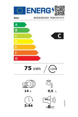Lave-vaisselle encastrable Beko BDSN28440X - ENCASTRABLE 60 CM