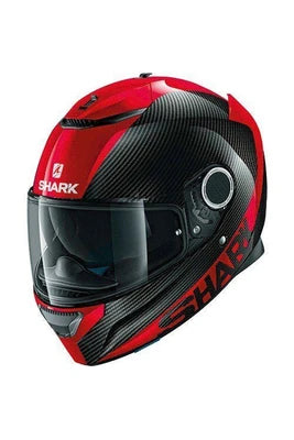 Casque de sport&nbsp;Shark Helmets SHARK Casque Intégral Spartan Carbon Skin Noir Rouge + Cagoule