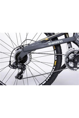 VTT Moma Bikes Vélo VTT, EQX 27,5- 5.0 , Aluminium, SHIMANO 24V, Freins a Disque, Double Suspension, Taille L-XL