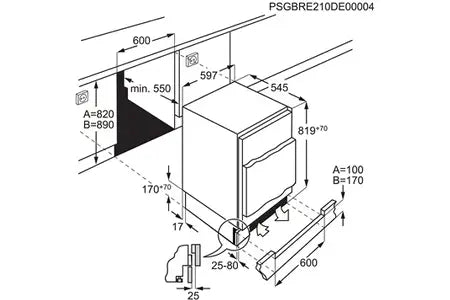 Congélateur top Aeg OAB6I82EF - Encastrable 82 cm
