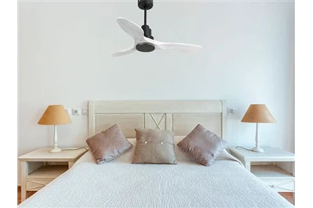 Ventilateur de plafond Klassfan Ventilateur de plafond Réversible Thermostat Wifi Moteur à courant continu Toits en pente Télécommande Hypersilence Mémoire Shopify Vendible