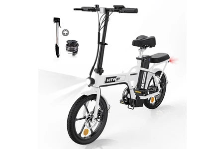 Vélo électrique&nbsp;Hitway Vélo Électrique pliant - BK5 - Pneu 16 pouces - Blanc