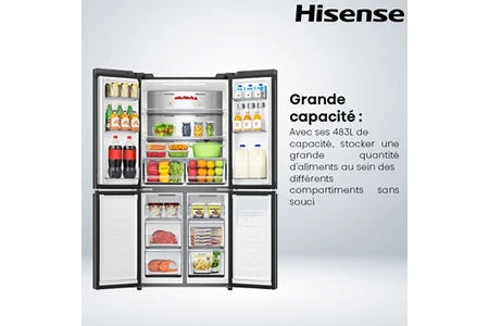 Réfrigérateur multi-portes Hisense Refrigerateur multi-portes RQ5P470SAFD