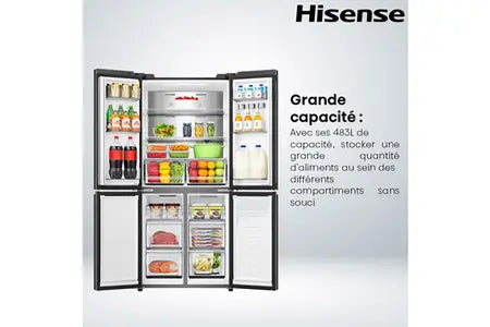 Réfrigérateur multi-portes Hisense RQ5P470SAFE NOIR