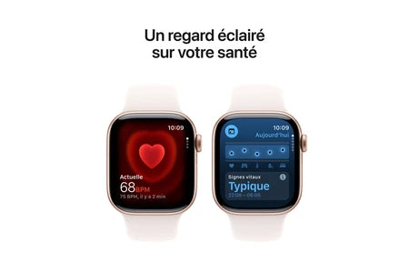 Apple watch Apple Watch Series 11 GPS 42mm Boitier en Aluminium Or Rose avec Bracelet Sport Rose Tendre - S/M