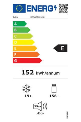 Réfrigérateur 1 porte Beko BSSA300M4SN - Encastrable 122 cm