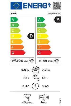 Lave-linge séchant Bosch WNG24402FR