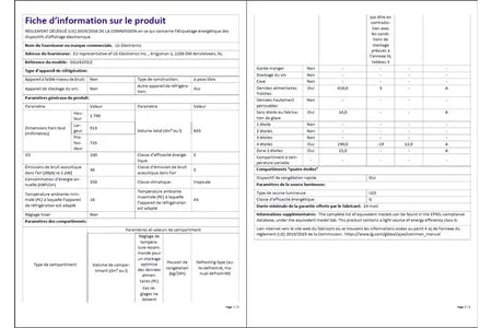 Réfrigérateur américain Lg GSLV81PZLE 635 L Platinium