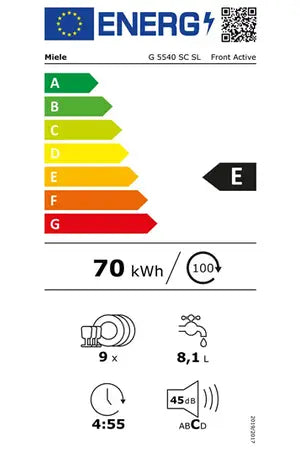 Lave-vaisselle pose libre Miele G 5540 SC SL INOX