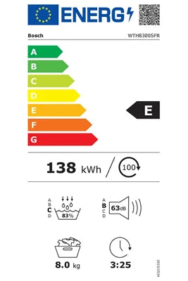 Sèche-linge pompe à chaleur Bosch WTH8300SFR